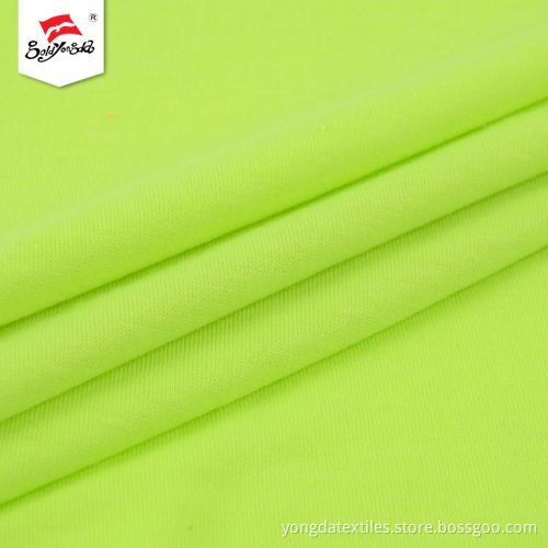 Custom Green Polyester Knit Cotton Single Jersey Fabric